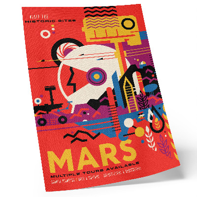 Plakat Vesoljsko potovanje na planet Mars