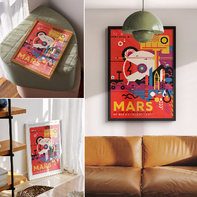 Plakat Vesoljsko potovanje na planet Mars