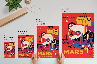 Plakat Vesoljsko potovanje na planet Mars