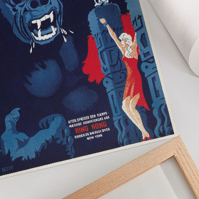 Eleganten plakat za dnevno sobo Danski filmski plakat za King Kong (1933)