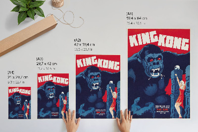 Eleganten plakat za dnevno sobo Danski filmski plakat za King Kong (1933)