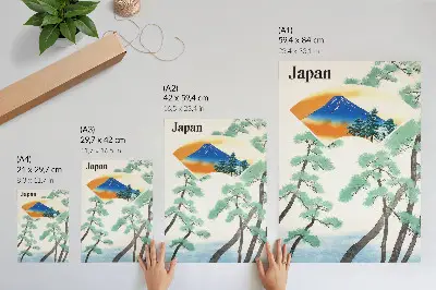 Umetniški tisk na platno starinska ilustracija Potovanja japonske vladne železnice iz leta 1930