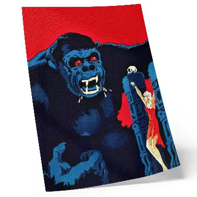Danski filmski plakat za film King Kong (1933) eleganten plakat za dnevno sobo