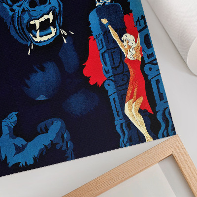Eleganten plakat za dnevno sobo Danski filmski plakat za King Konga (1933)