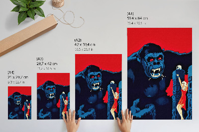 Eleganten plakat za dnevno sobo Danski filmski plakat za King Konga (1933)