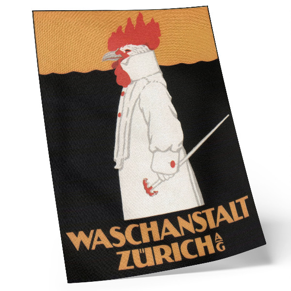 Plakat Waschanstalt Zurich (1905), zgodovinski reklamni plakat Roberta Hardmeyerja