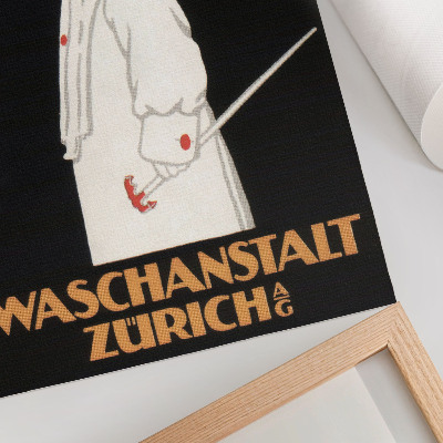 Plakat Waschanstalt Zurich (1905), zgodovinski reklamni plakat Roberta Hardmeyerja