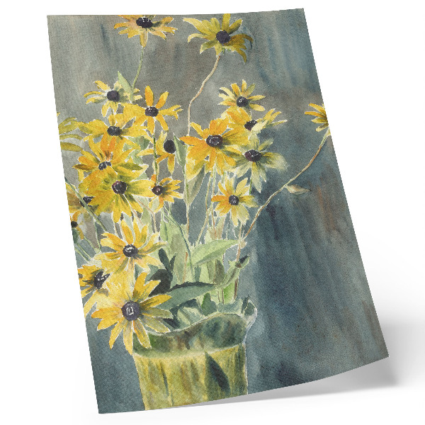 Eleganten plakat za dnevno sobo Vaza z rudbekijami (1915), Hannah Borger Overbeck