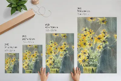 Vaza z rudbekijami (1915), Hannah Borger Overbeck eleganten plakat za dnevno sobo