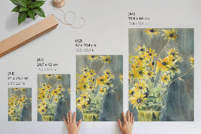 Eleganten plakat za dnevno sobo Vaza z rudbekijami (1915), Hannah Borger Overbeck