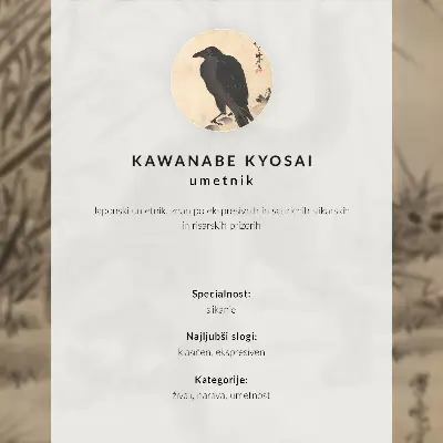 Plakat Mačka lovi žabo umetniško delo Kawanabe Kyosaia za dnevno sobo