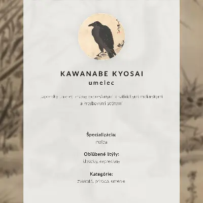 Plakat Mačka lovi žabo umetniško delo Kawanabe Kyosaia za dnevno sobo