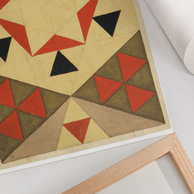 Premium stenski plakat Geometrijska študija (študentsko delo) (1903), slika visoke ločljivosti, Egon Schiele