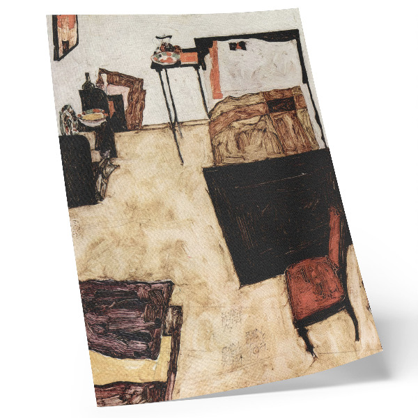 Umetniški tisk na platno Schielejev salon v Neulengbachu (1911), avtor Egon Schiele
