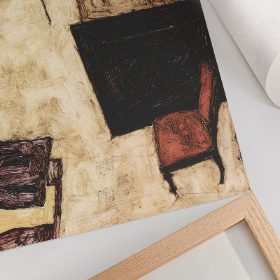 Umetniški tisk na platno Schielejev salon v Neulengbachu (1911), avtor Egon Schiele