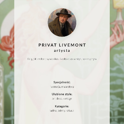 Premium stenski plakat Kromolitografija Privat Livemont (1896), avtor Absinthe Robette