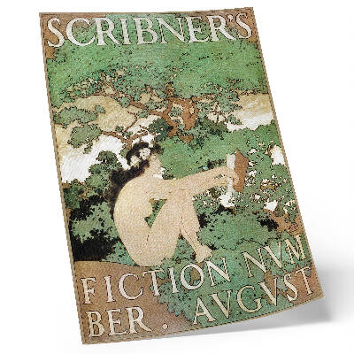 Plakat Gola ženska, številka Scribner's Fiction (1897) avtorja Maxfielda Parrisha