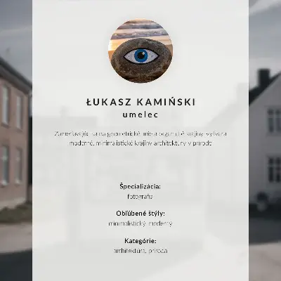 Plakat minimalizem z motivom osebe na stopnicah v arhitekturnem slogu