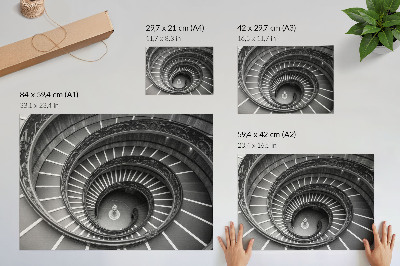 Plakat Eleganca arhitekture spiralnih stopnišč