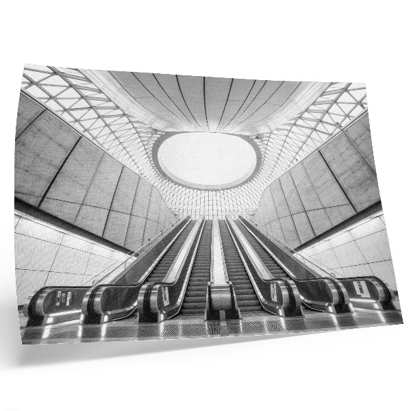 Plakat na platnu Minimalistična notranja futuristična arhitektura
