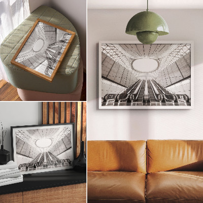 Plakat na platnu Minimalistična notranja futuristična arhitektura