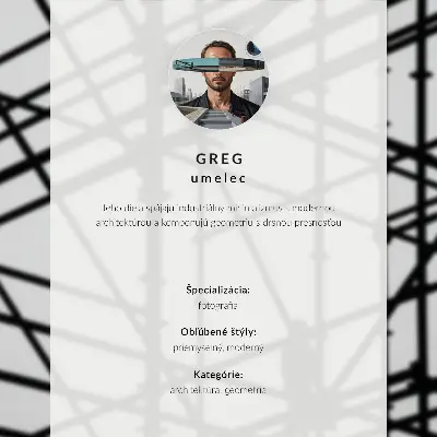 Plakat z motivom črno-bele elegance modernih oblik