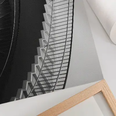 Plakat z motivom črno-bele elegance modernih oblik