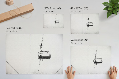 Plakat s teksturo platna Minimalizem, samota, mir, zimska pokrajina