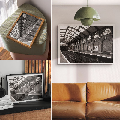 Plakat s teksturo platna Eleganca urbane arhitekture, svetloba in senca