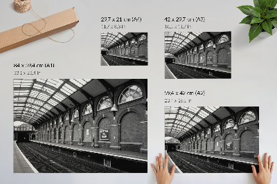 Plakat s teksturo platna Eleganca urbane arhitekture, svetloba in senca