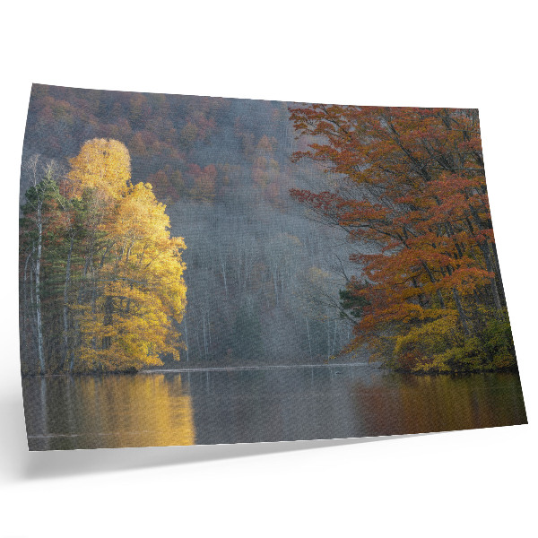 Plakat Jesenske barve, jezero, mirno vzdušje, harmonija