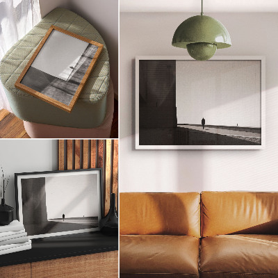 Plakat na platnu Minimalistična silhueta, močne sence, sodoben prostor