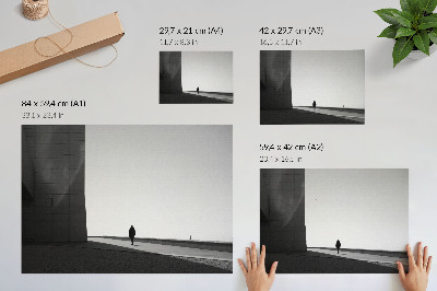 Plakat na platnu Minimalistična silhueta, močne sence, sodoben prostor