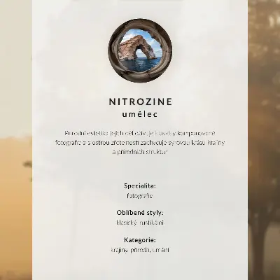 Plakat s teksturo platna zeleni gozd v megli z atmosferskim in skrivnostnim motivom