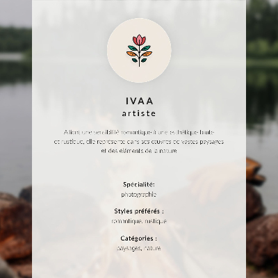 Plakat na platnu Lesena koča slikovita megla rože narava