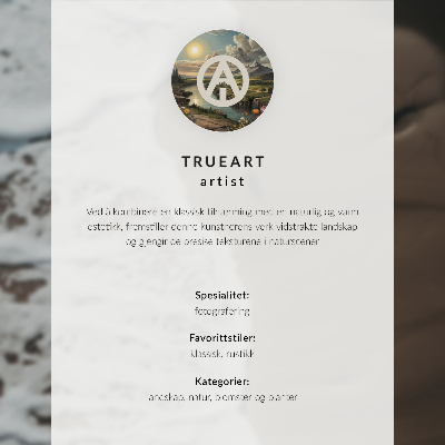 Plakat s teksturo platna Jezero z borovim gozdom, otokom, pastelno nebo