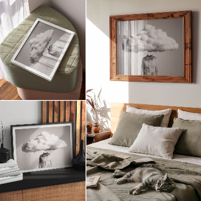 Plakat Motiv nadrealističnega minimalizma, beli oblak