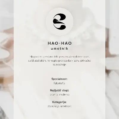 Plakat z motivom nadrealističnega minimalizma z belim oblakom