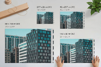 Plakat s teksturo platna Sodobne stavbe, geometrija stekla, harmonija