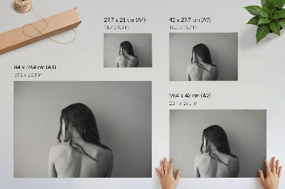 Plakat Minimalistični čar figur v enobarvni tehniki