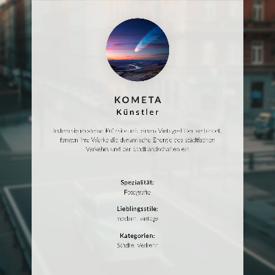 Plakat Starinski skuter tlakovana ulica urbano ozadje