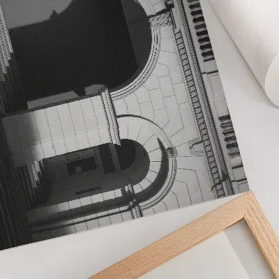 Plakat na platnu elegantna arhitektura klasičnih lokov s sencami