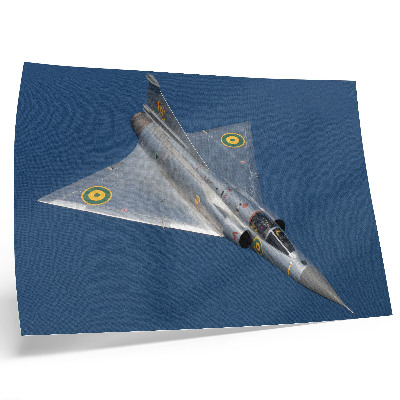 Plakat Dinamično vojaško letalo v zraku