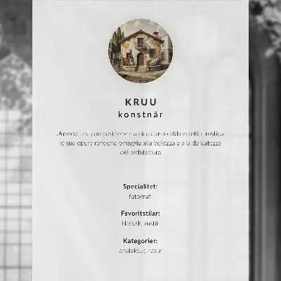 Plakat na platnu kontrast ruševin in konja v zelenju