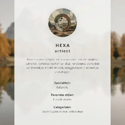 Plakat lesena koča ob mirni vodi z resjem