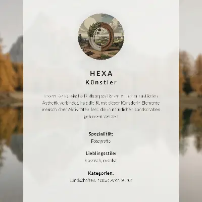 Plakat lesena koča ob mirni vodi z resjem