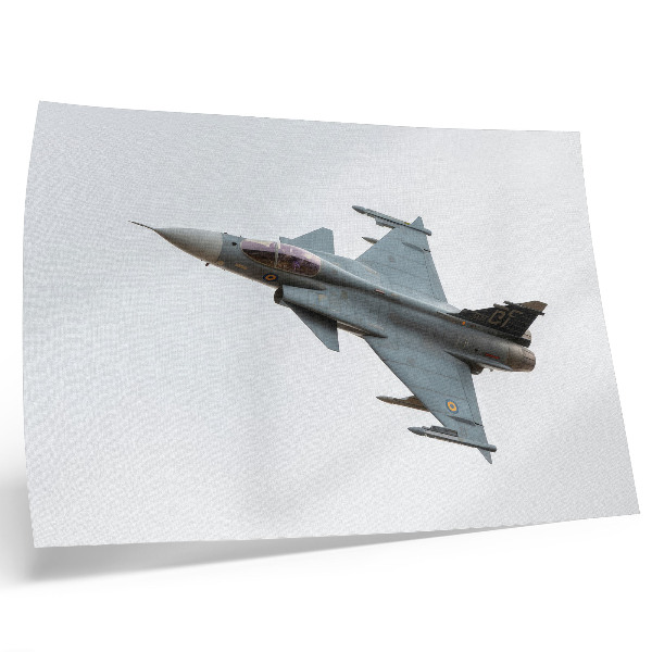 Plakat Sodobno lovsko letalo v letu proti nebu