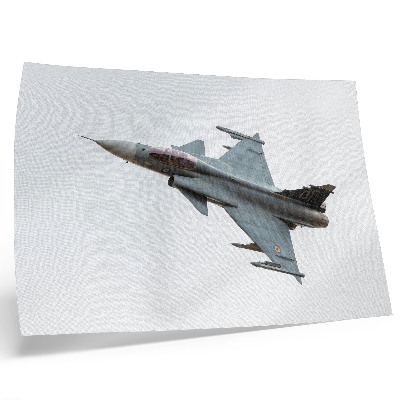 Plakat Sodobno lovsko letalo v letu proti nebu