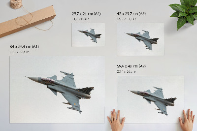 Plakat Sodobno lovsko letalo v letu proti nebu