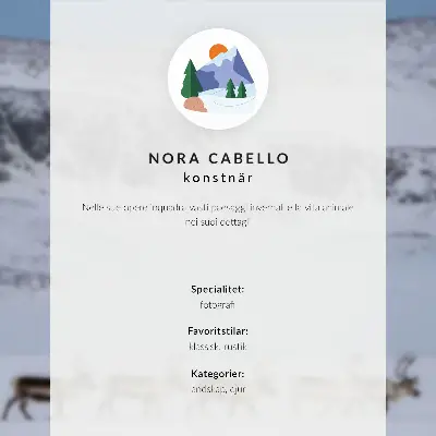 Plakat slikovite gore, severni jeleni in mirna zimska pokrajina